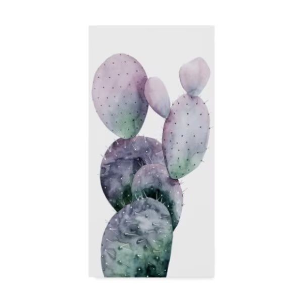 Grace Popp 'Purple Cactus I' Canvas Art, 10x19, Trademark Fine Art, Mfr#: WAG07595-C1019GG